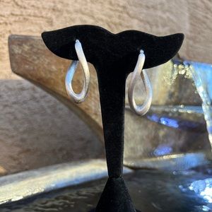 Twisted & Brushed Sterling Silver Earrings